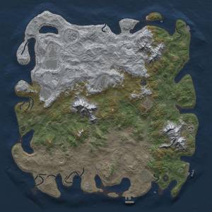 Thumbnail Rust Map: Procedural Map, Size: 5000, Seed: 870891516, 19 Monuments