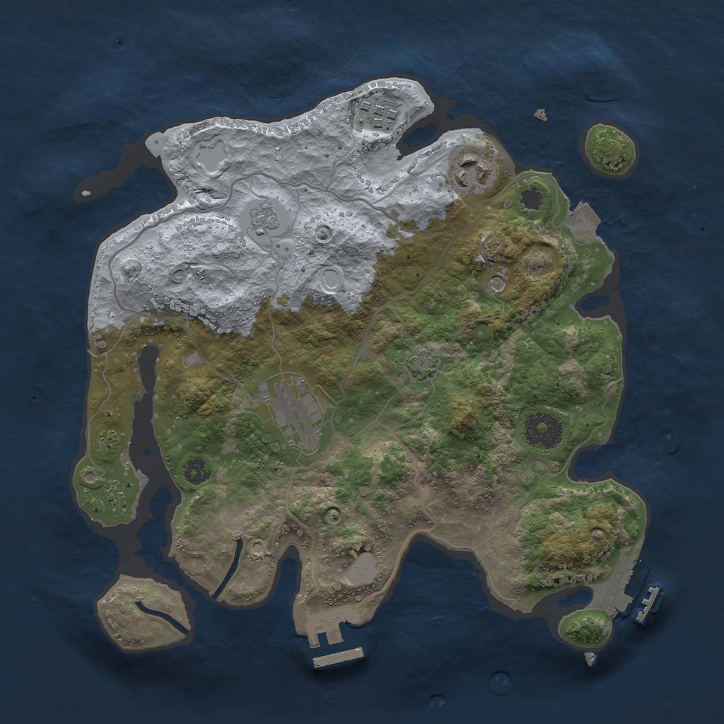 Rust Map: Procedural Map, Size: 2900, Seed: 5500098, 11 Monuments