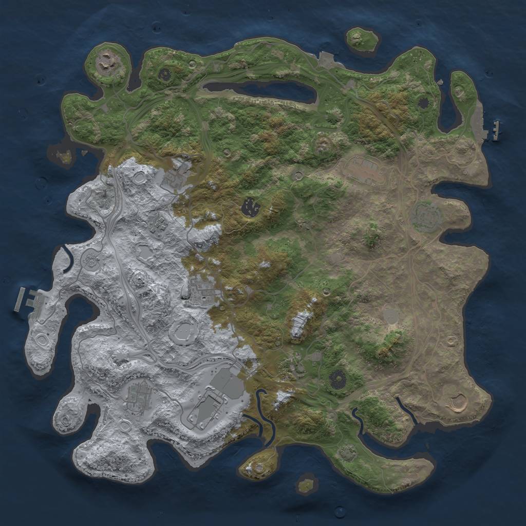 Rust Map: Procedural Map, Size: 4250, Seed: 180178265, 19 Monuments