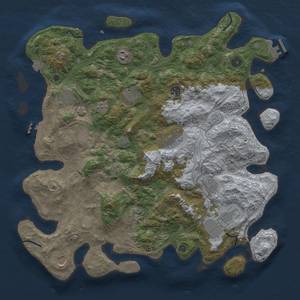 Thumbnail Rust Map: Procedural Map, Size: 4250, Seed: 1145144078, 19 Monuments