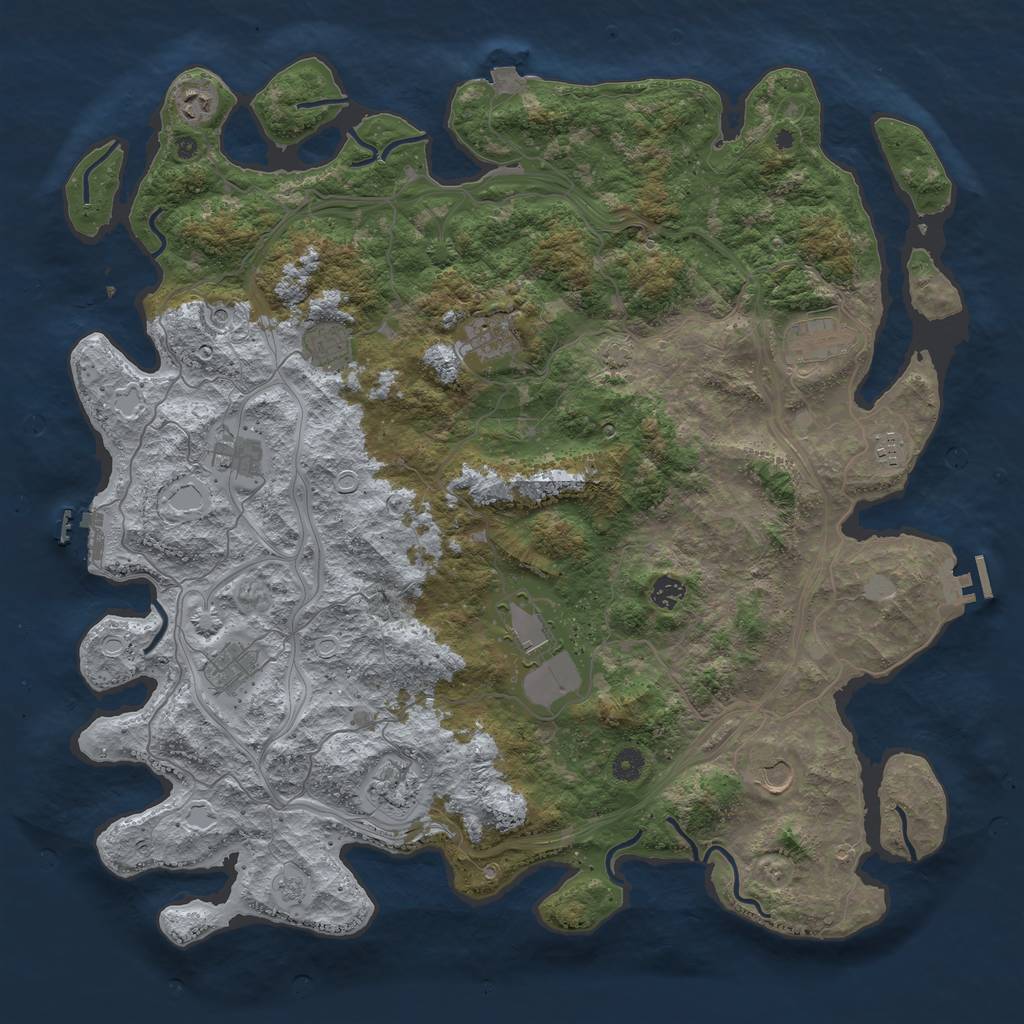 Rust Map: Procedural Map, Size: 4700, Seed: 1202697172, 19 Monuments