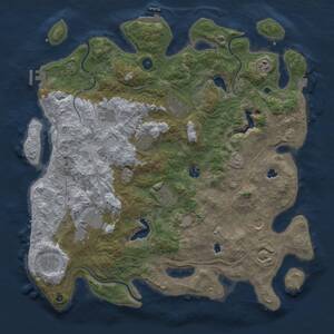 Thumbnail Rust Map: Procedural Map, Size: 4500, Seed: 1955442752, 16 Monuments