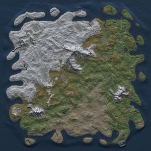 Thumbnail Rust Map: Procedural Map, Size: 6000, Seed: 1414061699, 19 Monuments