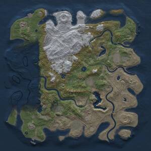 Thumbnail Rust Map: Procedural Map, Size: 4500, Seed: 1106057904, 15 Monuments