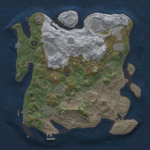 Thumbnail Rust Map: Procedural Map, Size: 3600, Seed: 301545424, 18 Monuments