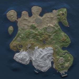 Thumbnail Rust Map: Procedural Map, Size: 3000, Seed: 47777, 13 Monuments