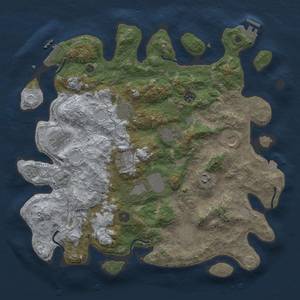 Thumbnail Rust Map: Procedural Map, Size: 4096, Seed: 672639049, 19 Monuments