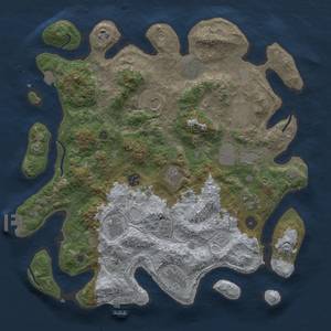 Thumbnail Rust Map: Procedural Map, Size: 4000, Seed: 920293666, 19 Monuments