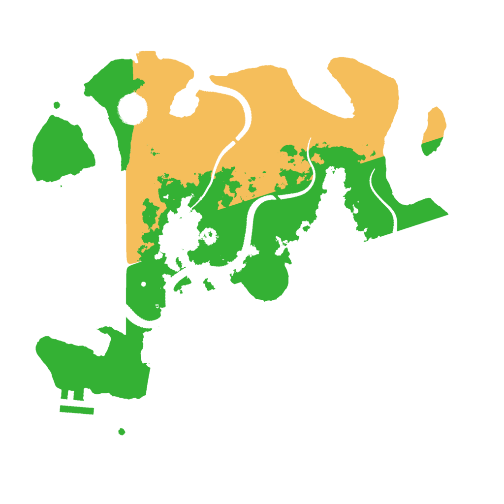 Biome Rust Map: Procedural Map, Size: 3000, Seed: 666546717
