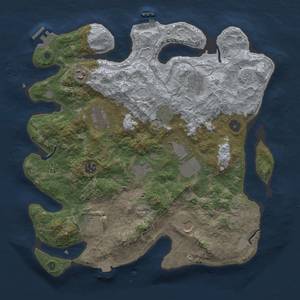 Thumbnail Rust Map: Procedural Map, Size: 3800, Seed: 719035, 17 Monuments