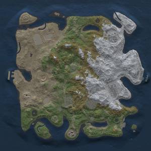 Thumbnail Rust Map: Procedural Map, Size: 3600, Seed: 621218989, 15 Monuments