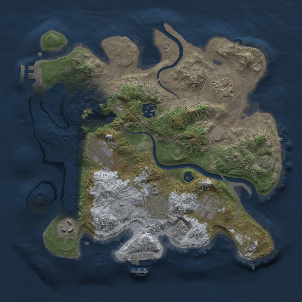 Rust Map: Procedural Map, Size: 3000, Seed: 1603174406, 13 Monuments