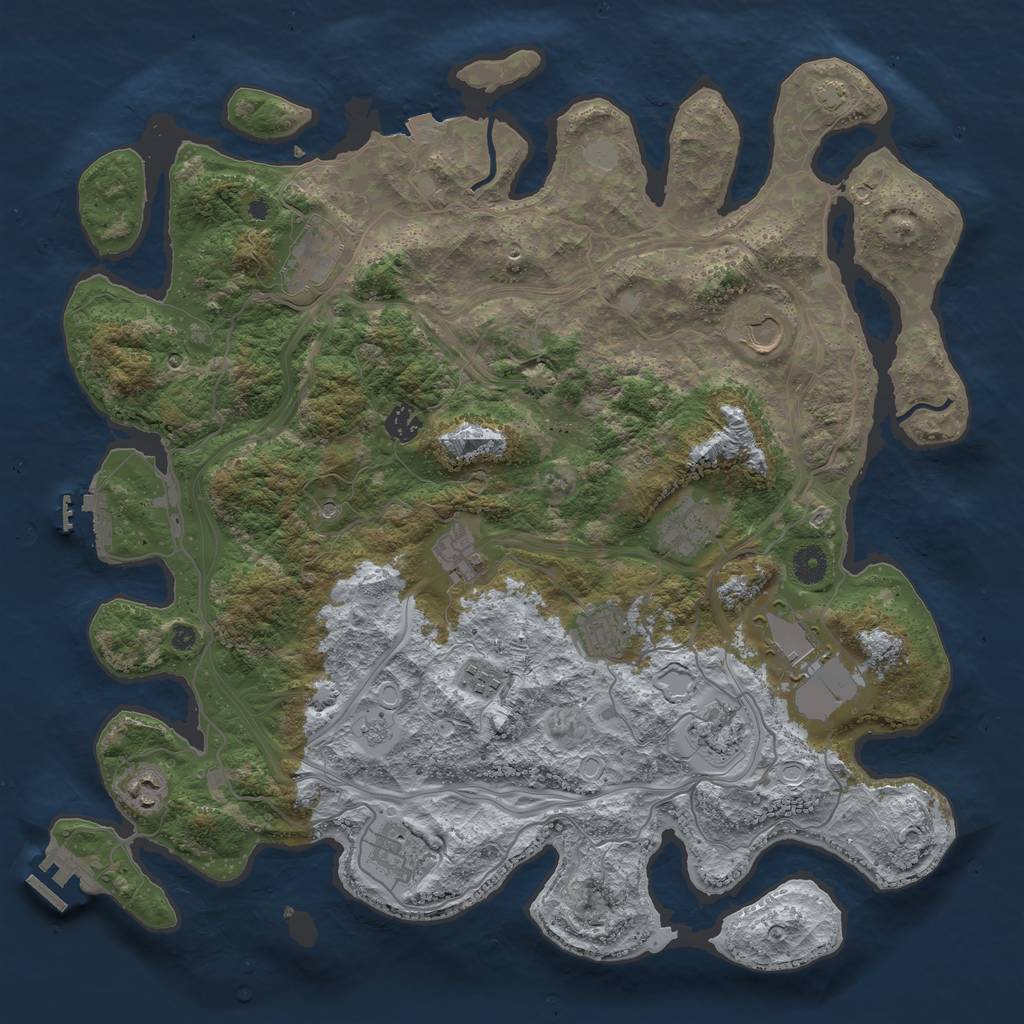 Rust Map: Procedural Map, Size: 4250, Seed: 906230626, 19 Monuments
