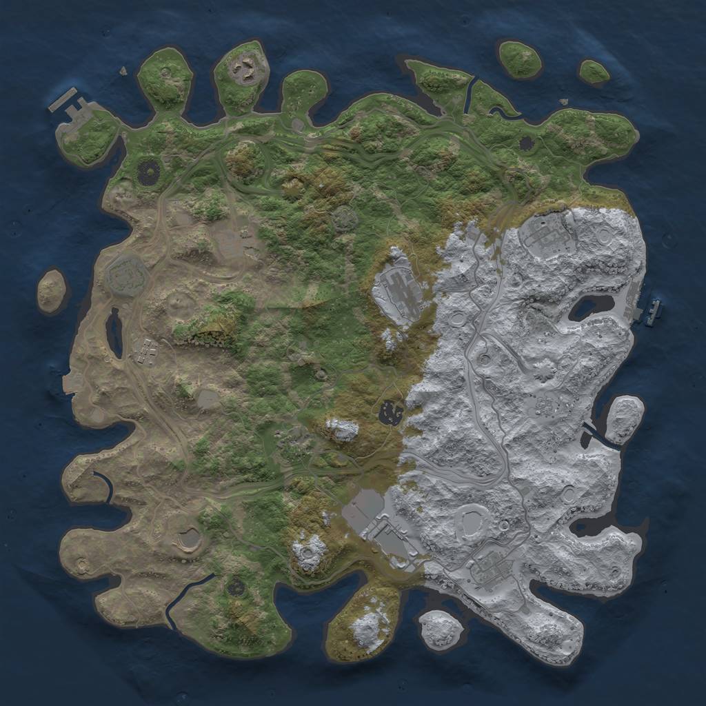 Rust Map: Procedural Map, Size: 4250, Seed: 646098198, 19 Monuments