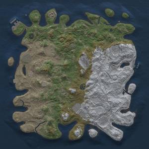 Thumbnail Rust Map: Procedural Map, Size: 4250, Seed: 646098198, 19 Monuments