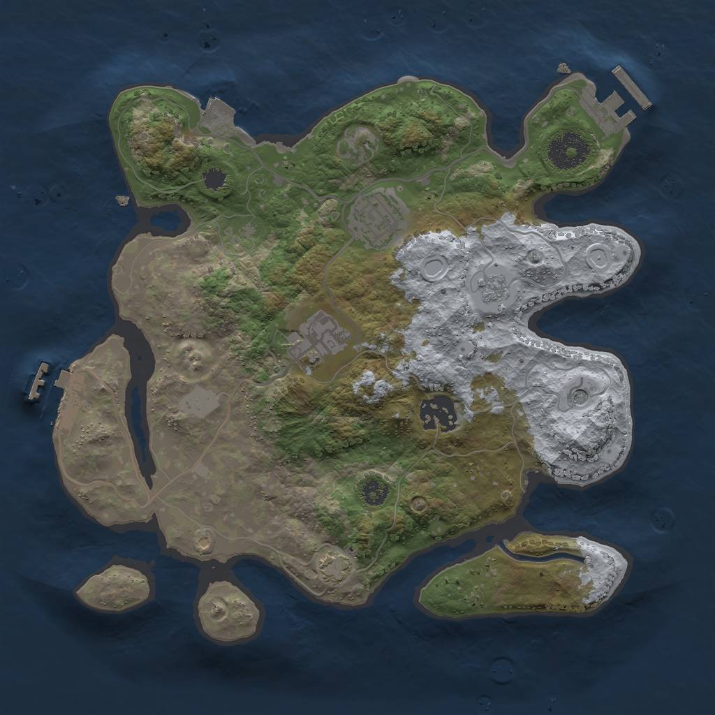 Rust Map: Procedural Map, Size: 2800, Seed: 52954519, 11 Monuments