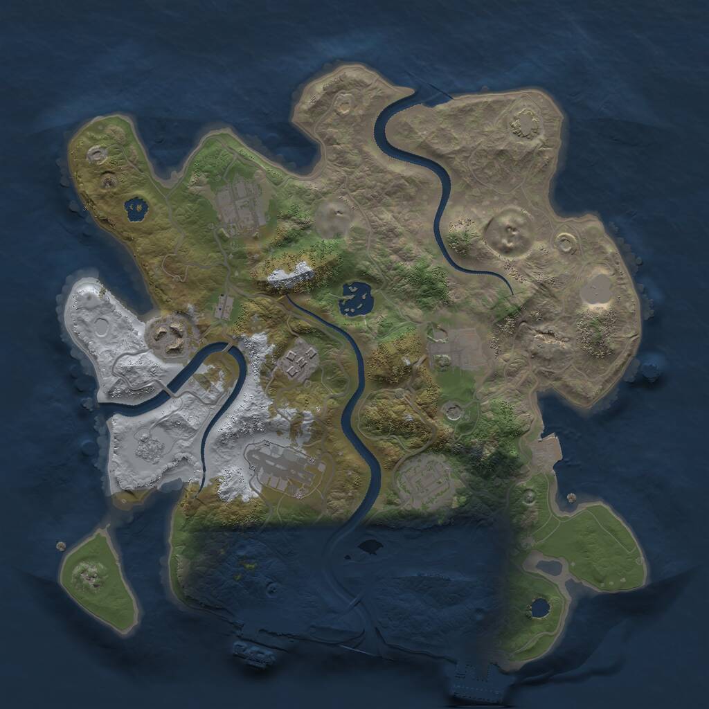 Rust Map: Procedural Map, Size: 3000, Seed: 339602638, 13 Monuments