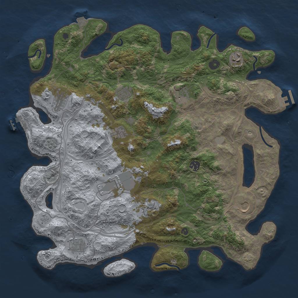 Rust Map: Procedural Map, Size: 4250, Seed: 67816545, 19 Monuments