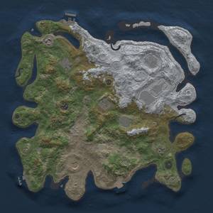 Thumbnail Rust Map: Procedural Map, Size: 4000, Seed: 1613764862, 18 Monuments