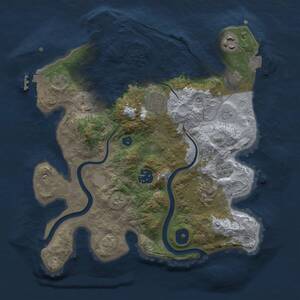 Thumbnail Rust Map: Procedural Map, Size: 3000, Seed: 40598426, 11 Monuments