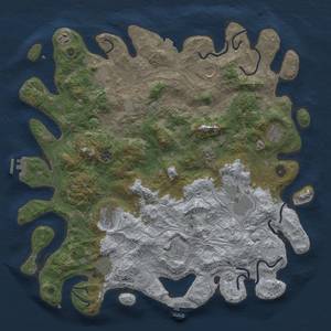 Thumbnail Rust Map: Procedural Map, Size: 4500, Seed: 1628248331, 19 Monuments