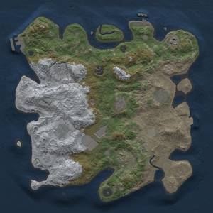 Thumbnail Rust Map: Procedural Map, Size: 3500, Seed: 520795459, 17 Monuments