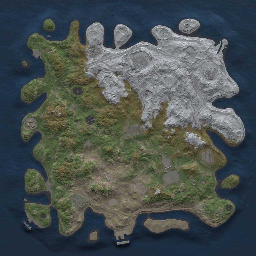 Rust Map: Procedural Map, Size: 4250, Seed: 1527284436, 18 Monuments