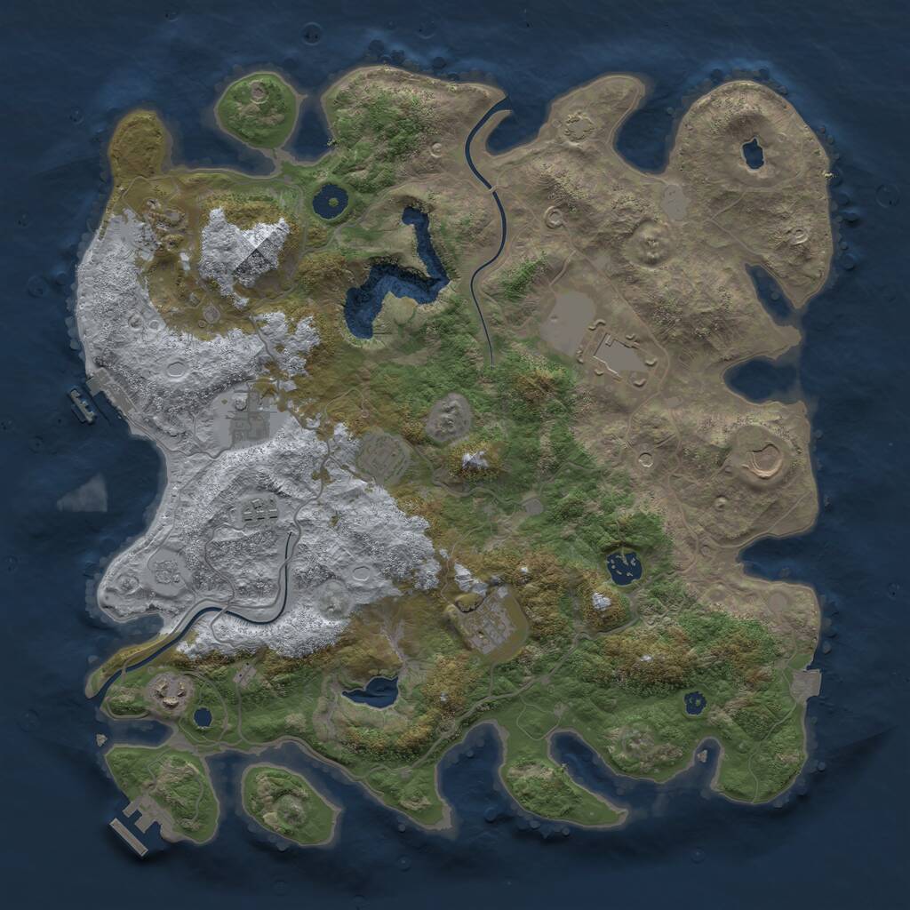 Rust Map: Procedural Map, Size: 4000, Seed: 1904774847, 15 Monuments