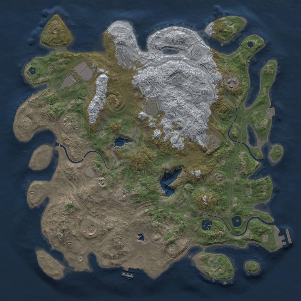 Rust Map: Procedural Map, Size: 4250, Seed: 2084806867, 15 Monuments