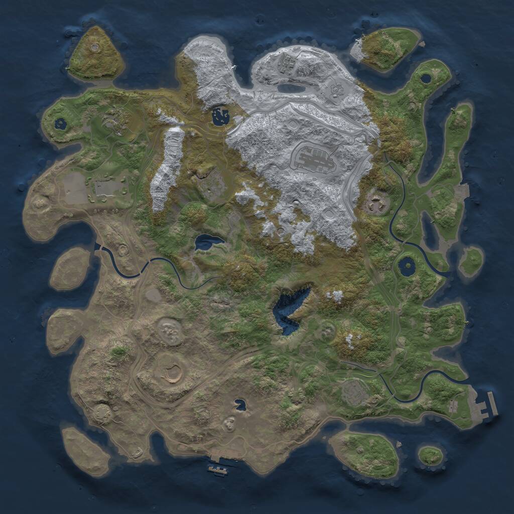 Rust Map: Procedural Map, Size: 4250, Seed: 2084806867, 15 Monuments