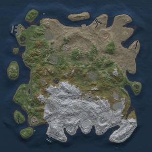 Thumbnail Rust Map: Procedural Map, Size: 4000, Seed: 1166803060, 18 Monuments