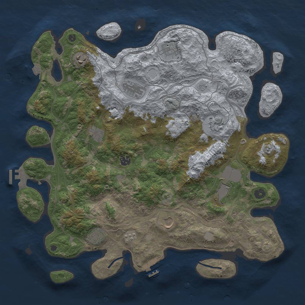 Rust Map: Procedural Map, Size: 4250, Seed: 812198902, 16 Monuments