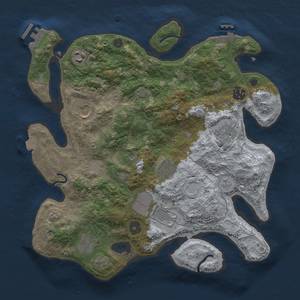 Thumbnail Rust Map: Procedural Map, Size: 3500, Seed: 1993020867, 15 Monuments