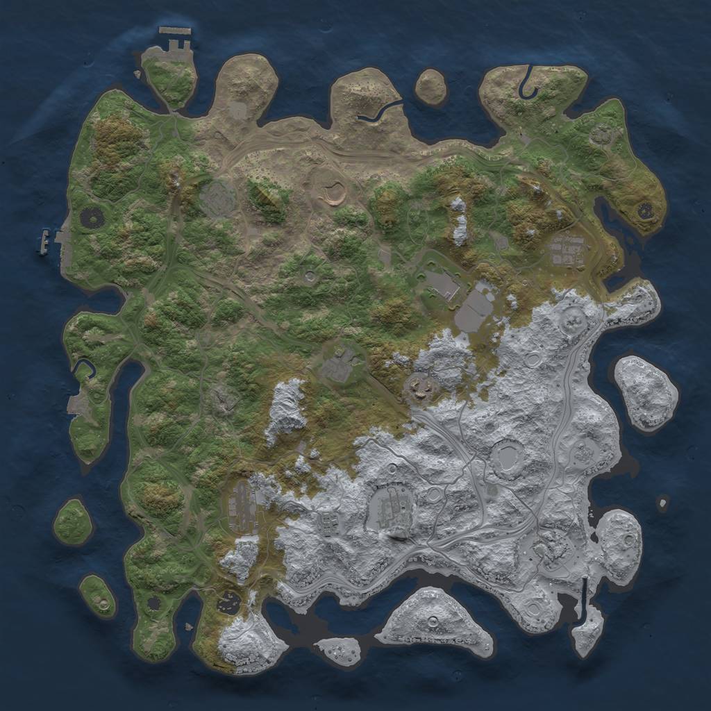 Rust Map: Procedural Map, Size: 4499, Seed: 12220339, 19 Monuments