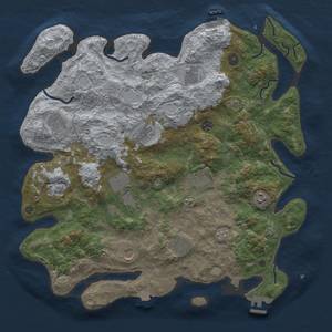 Thumbnail Rust Map: Procedural Map, Size: 4233, Seed: 77643, 19 Monuments