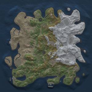 Thumbnail Rust Map: Procedural Map, Size: 4000, Seed: 25742156, 18 Monuments