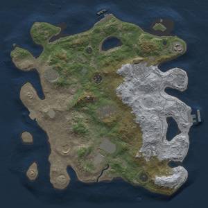 Thumbnail Rust Map: Procedural Map, Size: 3500, Seed: 945526671, 17 Monuments