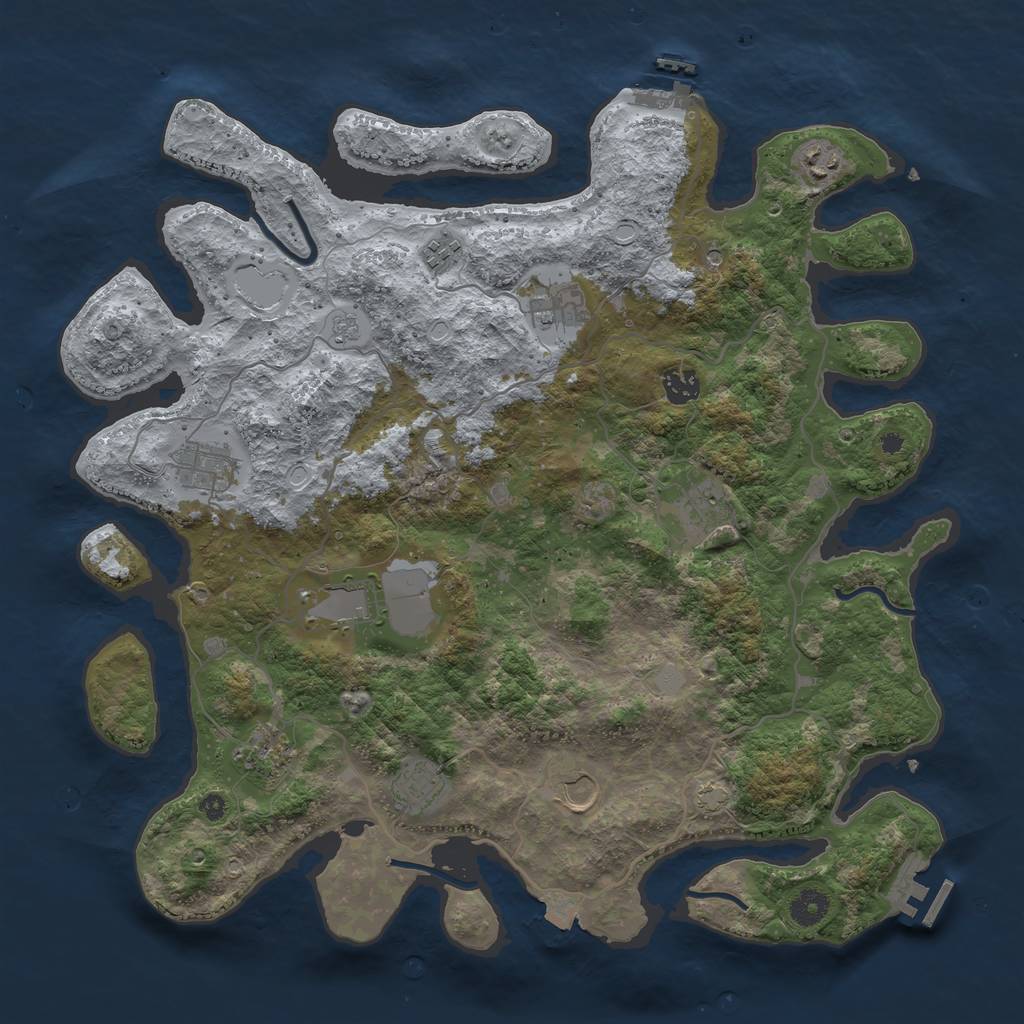 Rust Map: Procedural Map, Size: 4096, Seed: 2024060621, 18 Monuments