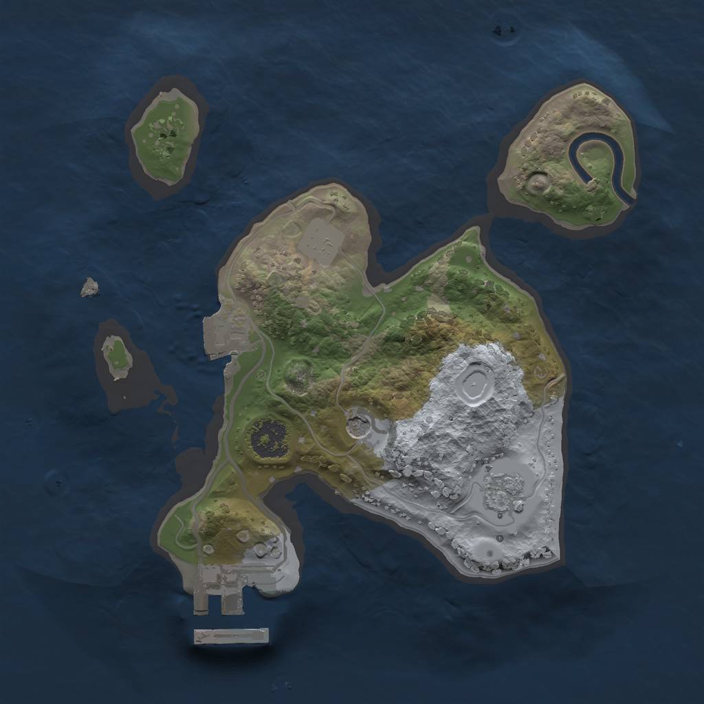 Rust Map: Procedural Map, Size: 1900, Seed: 995, 6 Monuments