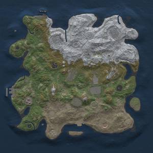 Thumbnail Rust Map: Procedural Map, Size: 3800, Seed: 1847255940, 18 Monuments