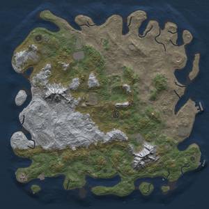 Thumbnail Rust Map: Procedural Map, Size: 5000, Seed: 1445584153, 19 Monuments