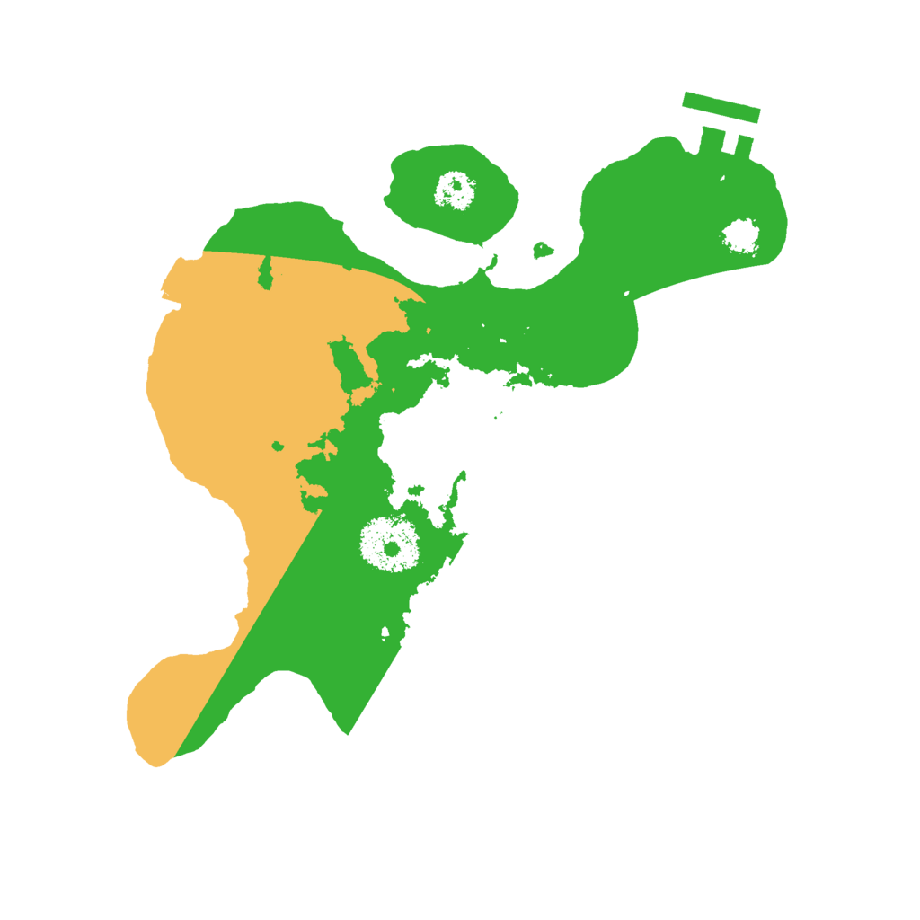 Biome Rust Map: Procedural Map, Size: 2400, Seed: 520727118