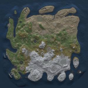 Thumbnail Rust Map: Procedural Map, Size: 3800, Seed: 1236544, 18 Monuments