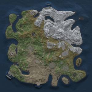 Thumbnail Rust Map: Procedural Map, Size: 3500, Seed: 1889248571, 16 Monuments