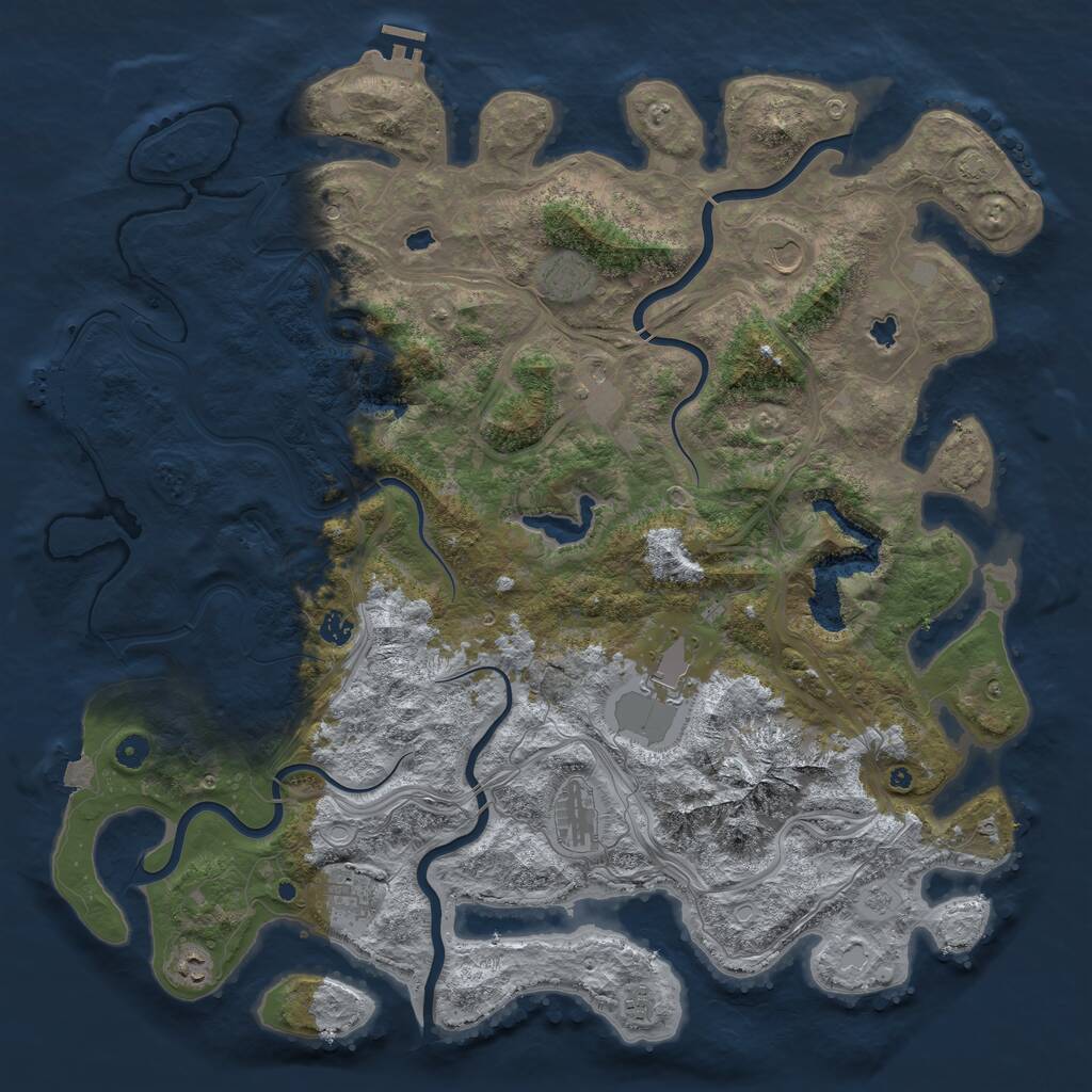 Rust Map: Procedural Map, Size: 5000, Seed: 196852160, 15 Monuments