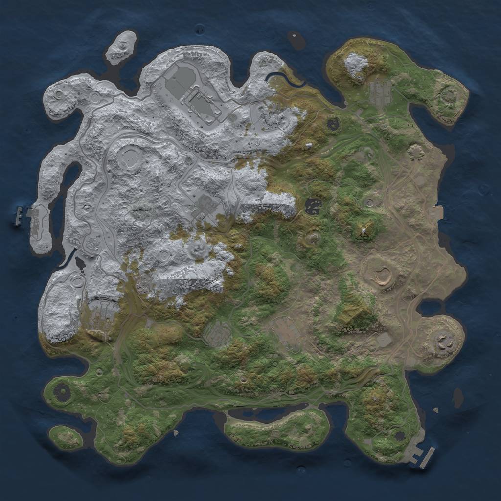 Rust Map: Procedural Map, Size: 4250, Seed: 1666505802, 19 Monuments