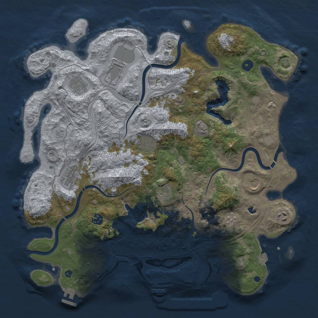 Rust Map: Procedural Map, Size: 4250, Seed: 1666505802, 16 Monuments