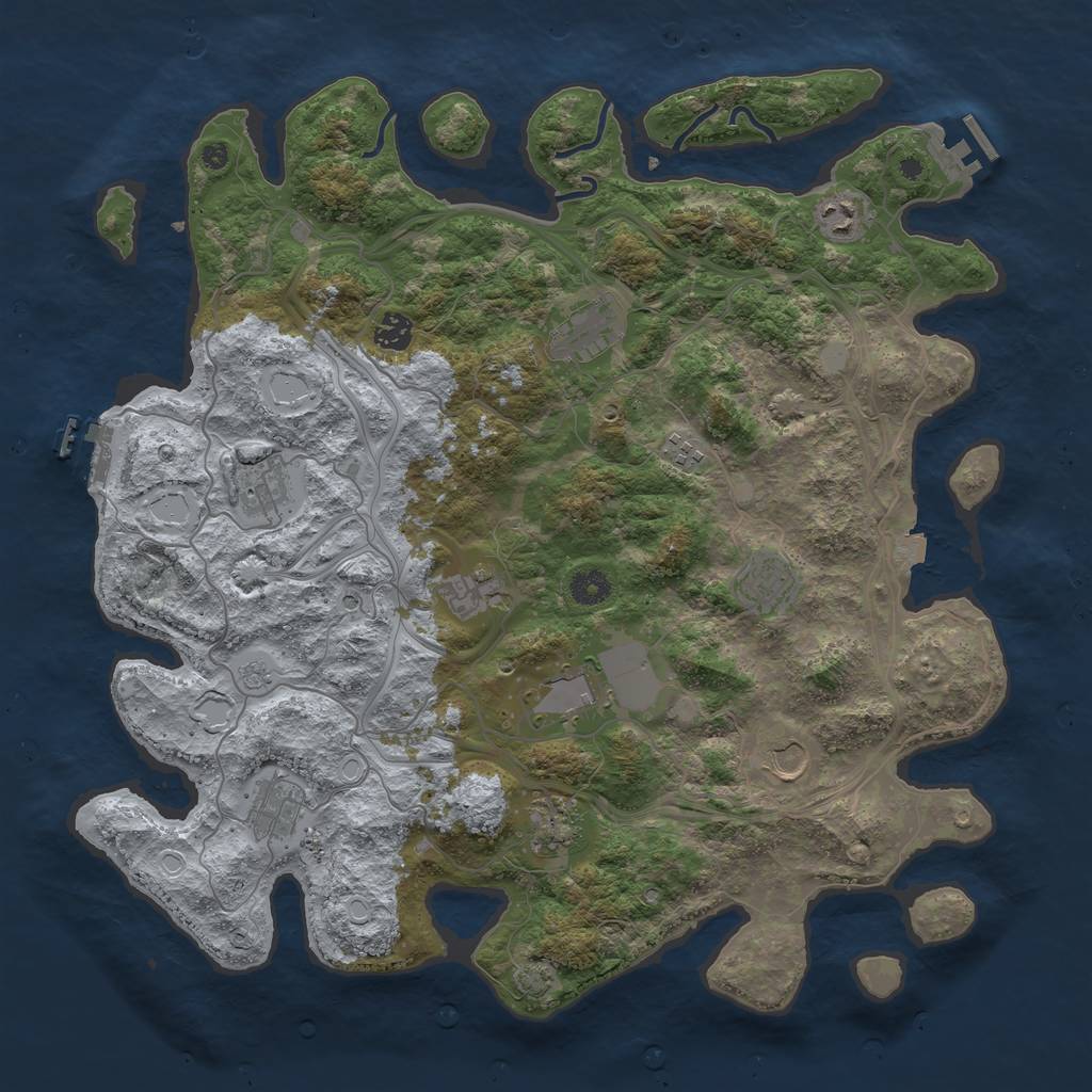 Rust Map: Procedural Map, Size: 4250, Seed: 8957, 19 Monuments