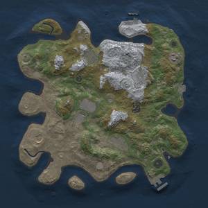 Thumbnail Rust Map: Procedural Map, Size: 3500, Seed: 927480421, 15 Monuments