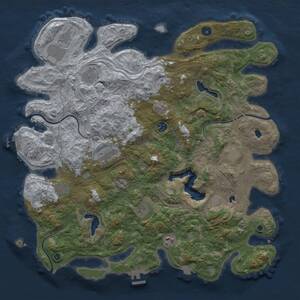 Thumbnail Rust Map: Procedural Map, Size: 4500, Seed: 7775555, 16 Monuments